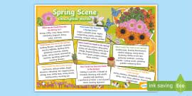 KS2 Summer Scene Descriptive Word Mat Teacher Made