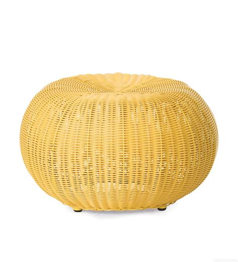 Pouf Rattan Ottoman