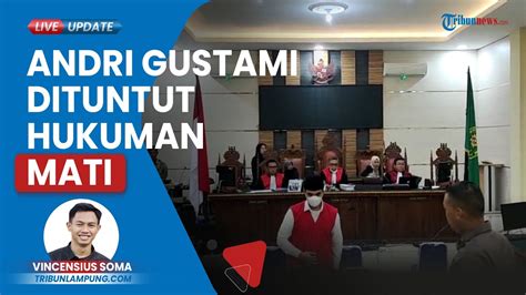 Eks Kasat Narkoba Polres Lampung Selatan Andri Gustami Dituntut Hukuman