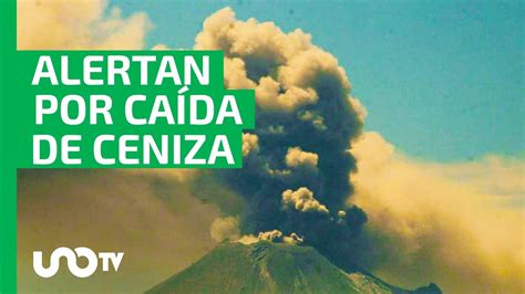 Volcán Popocatépetl presenta fumarolas y caída de ceniza YouTube