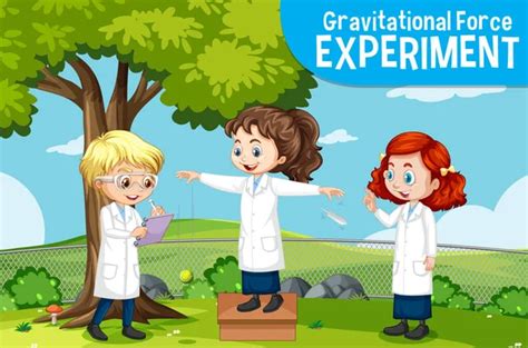 Gravity Force Experiment Example Illustration Stock Vector by ...