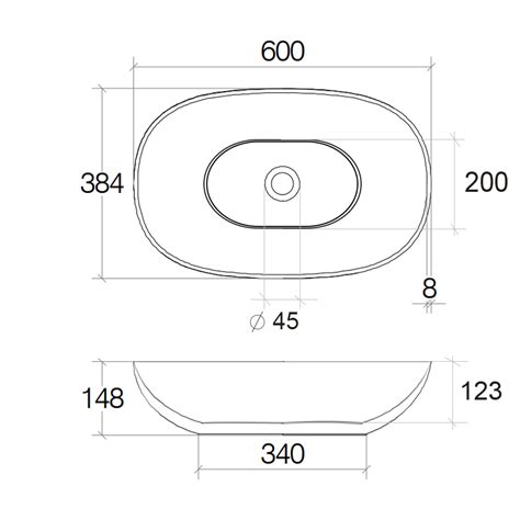 Oval Countertop Washbasin Without Waste Lineabeta Collection Acquaio In