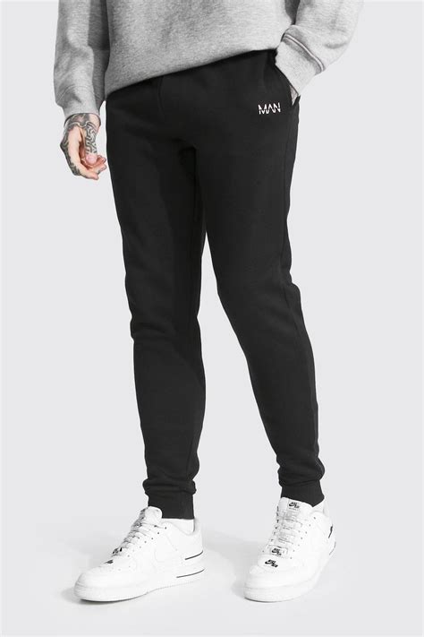 Original Man Skinny Fit Joggers Boohoo