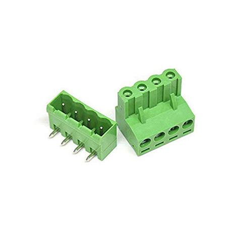 Set Mm Pitch Pin Pluggable Terminal Block Connector Male And