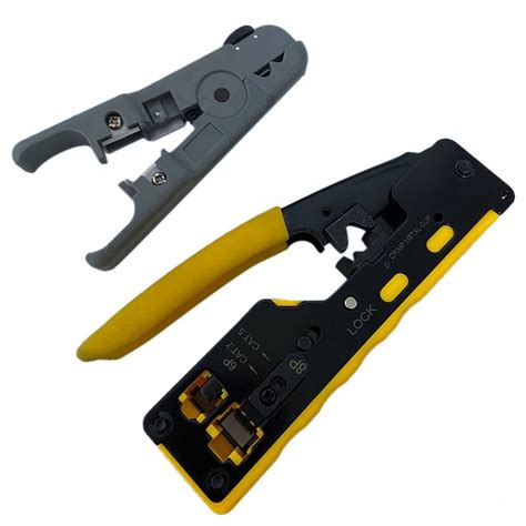 CAT5 CAT6 Pass Through Crimper Crimping Tool for Standard RJ45 RJ12 ...