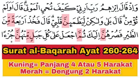 Tadarus Surat Al Baqarah Ayat 260 264 Ada Warna Tanda Panjang