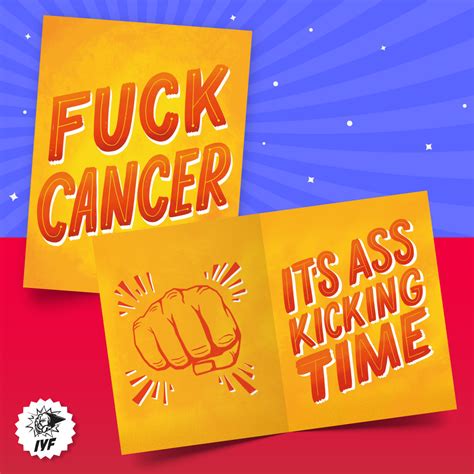 Fuck Cancer Oversized Get Well Fight Cancer Card InYourFace Designs