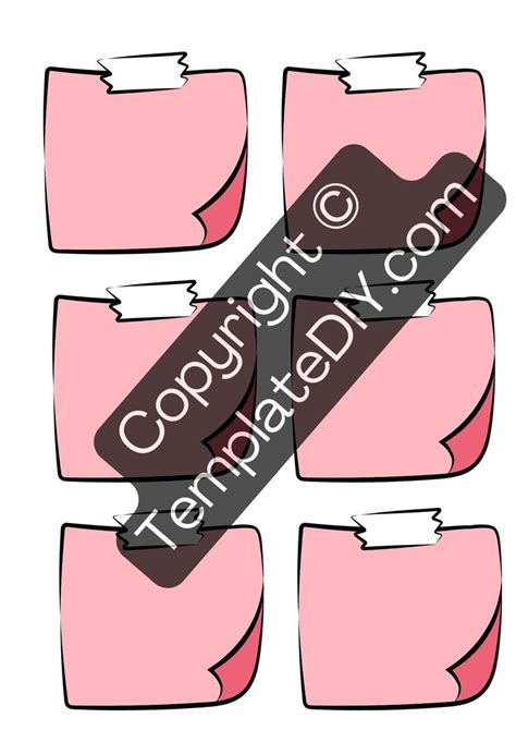 Printable Sticky Notes Template Pdf Word In 2023 Sticky Notes Notes