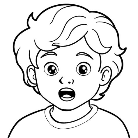 A drawing of a boy with a surprised expression | Premium AI-generated ...