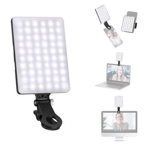 Buy Neewer Led Selfie Light With Front And Back Phone Clip High Power 60