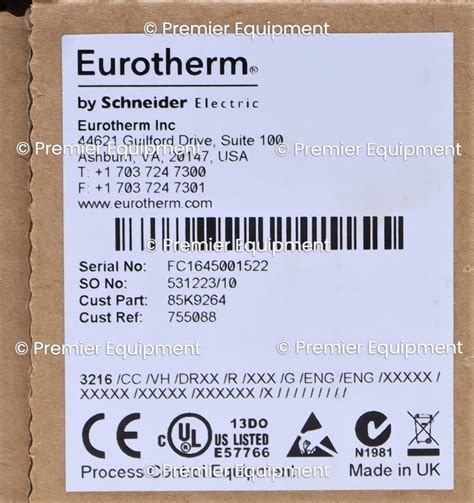 * NEW EUROTHERM 3216 3216/CC/VH/DRXX/R/XXX/G/ENG/ENG/XXXXX TEMPERATURE ...