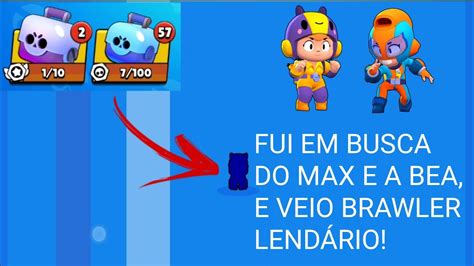 Tentei Ganhar A Max E A Bea E Ganhei Brawler LendÁrio Abrindo 50 Caixas No Brawl Stars