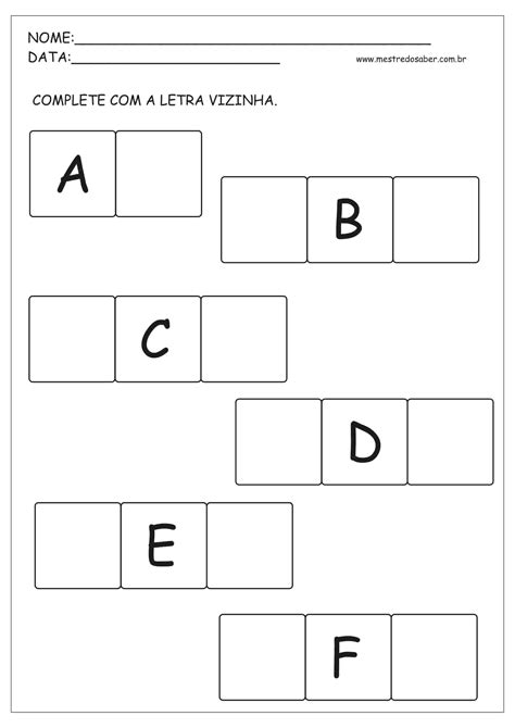 Atividades Alfabeto Mestre Do Saber
