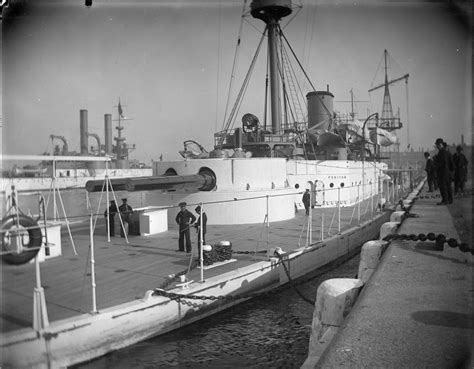 Sailors On The Monitor Uss Puritan Brooklyn Navy Yard New York City C 1897 1900 [3006x2345