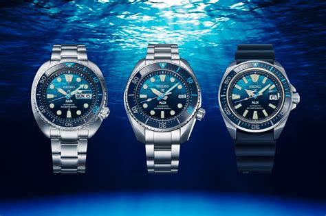 A Trio Of Seiko Prospex Great Blue Scuba Padi Divers Expand The Conservation Collection