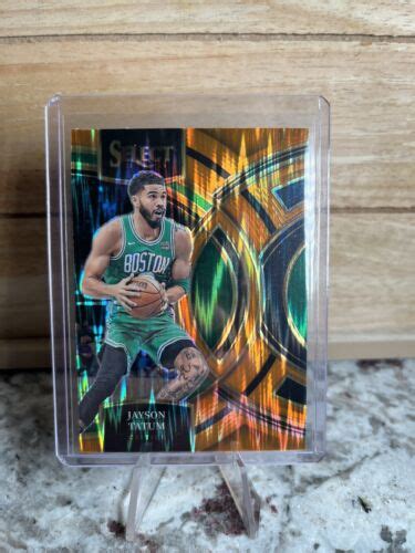 Select Jayson Tatum Orange Flash Prizm Premier Level