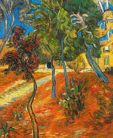 Trees In The Asylum Garden Vincent Van Gogh Paintings Van Gogh Art Vincent Van Gogh Artist