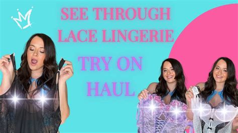 K Transparent Lace Lingerie Try On Haul With Mirror View Jean Marie