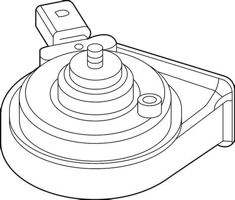 2020 Volkswagen Passat Horn 17a951115a Genuine Volkswagen Part