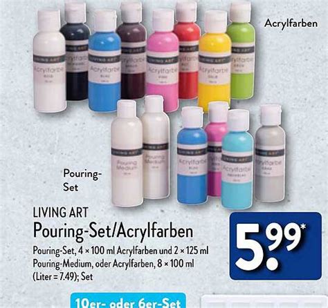 Living Art Pouring Set Acrylfarben Angebot Bei Aldi Nord Prospekte De