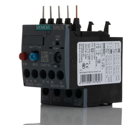 3RU2116 1BB0 Siemens Siemens SIRIUS 3RU2 Thermal Overload Relay 1NO