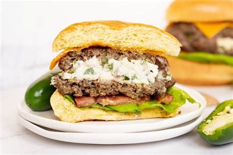 Juicy Jalapeño Popper Burgers Babaganosh