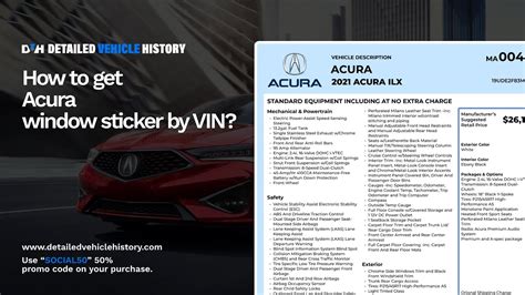 How To Get Your Acura Window Sticker By Vin Acura Window Sticker