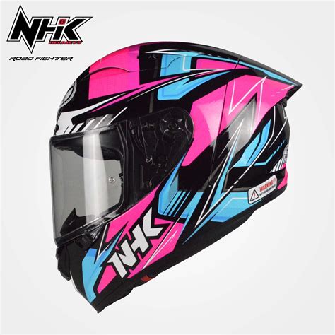 NHK Helmets GP R Tech Slab Full Face Single Visor FREE NHK ARMSLEEVES