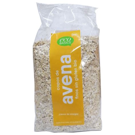 Copos Integrales De Avena Finos SIN GLUTEN EcoBasics Bio 500g Ecocash