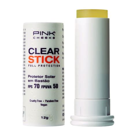 Protetor Solar Transparente Clear Stick Fps Pink Cheeks G Shopee