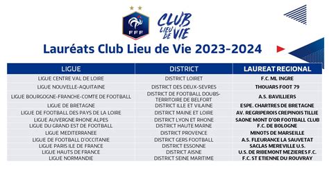 Club Lieu de Vie Thouars Foot Lauréat DISTRICT DE FOOTBALL DES