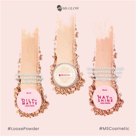 Jual Loose Powder Ms Glow Hay To Shine Oily Matte Anti Sebum Natural