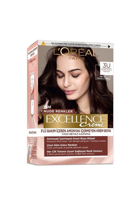 L Oreal Paris Lor Al Paris Excellence Creme Nude Renkler Sa Boyas U Nude Koyu Kahve