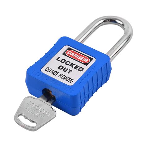 Safety Lockout Padlock Mm Keyed Different Blue Lotomaster