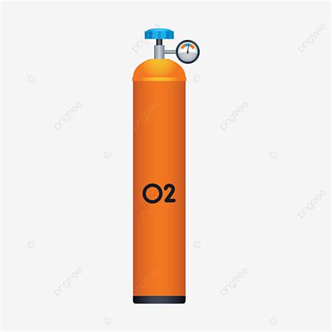 Hand Drawn Oxygen Cylinder Tank Vector Oxygen Medical O2 PNG And