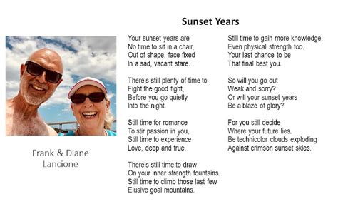 Sunset Years Poems For Seniors Who Still Love Life And Each Other Ebook Lancione