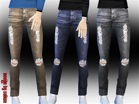 The Sims Resource Men S Ripped Jeans