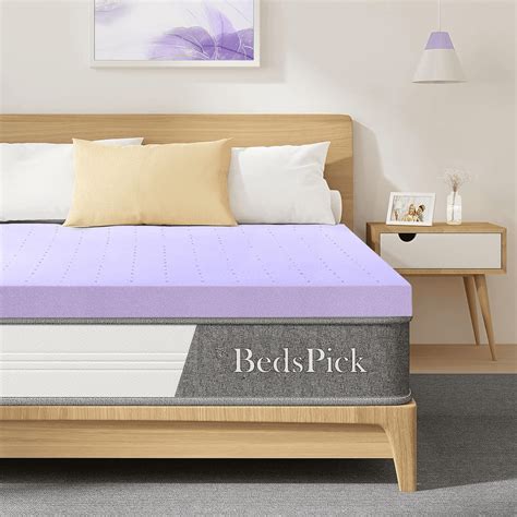 Bedspick Mattress Topper Twin Xl Memory Foam Gel Mattresses Pad Extra Long Twin 2 Inch Plush