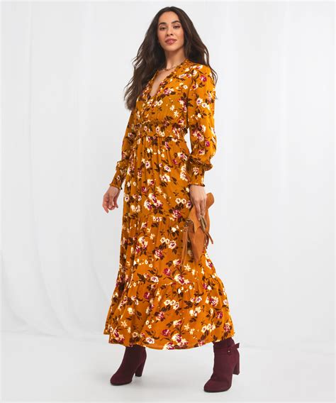 Joe Browns Perfectly Pretty Floral Dress Ochre ⋆ Colmers Hill Fashion