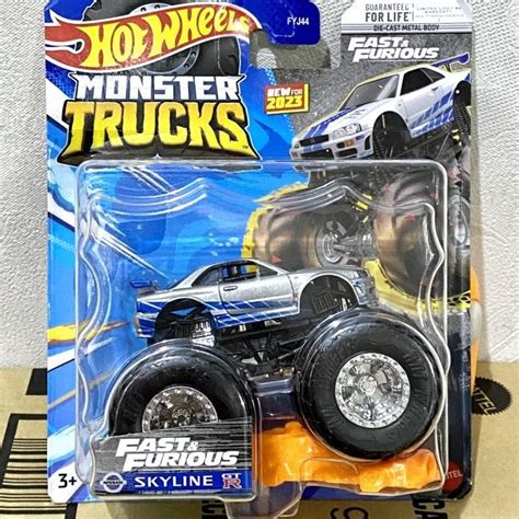 Jual Hot Wheels Monster Trucks Nissan Skyline Gtr R Brian Fast Furious Shopee Indonesia