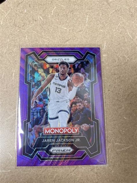 JAREN JACKSON JR 2023 24 Panini Monopoly Prizm 43 Purple Wave Prizm