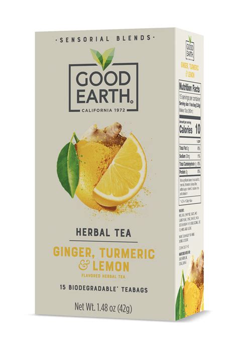 Good Earth Ginger Turmeric And Lemon Tea Good Earth Tea Store