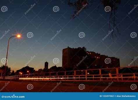 Bridge on Warta River in Sieradz, Poland Editorial Photography - Image of warta, sunset: 122497062