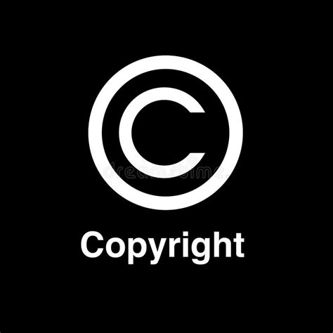 Copyright Symbol In Flat Style Stock Illustration Illustration Of