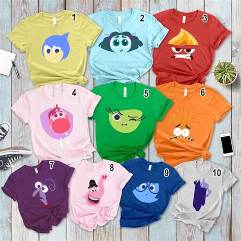 Inside Out Shirts Costume Etsy