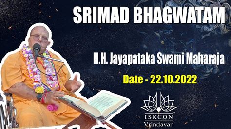 Hh Jayapataka Swami Maharajasb 10250122102022 Youtube