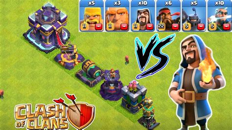 Max Defense Formation Vs All Troops Clash Of Clans Part 6 Youtube