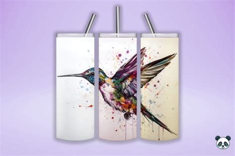 Hummingbird Skinny Tumbler Wraps Graphic By Pandastic Creative Fabrica