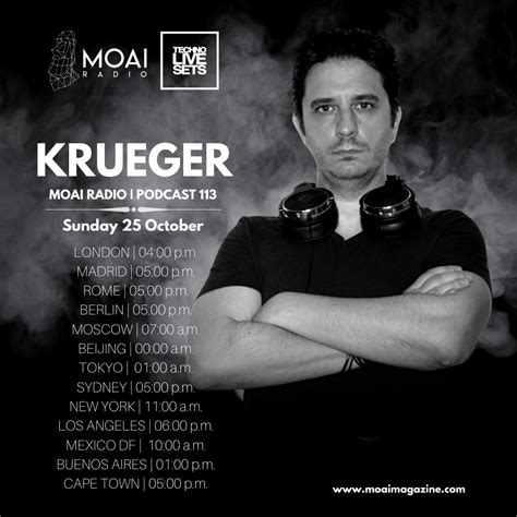 Listen To Moai Radio Podcast Dj Krueger Spain Techno Music