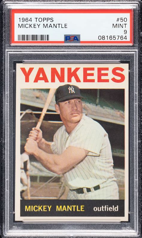 1964 Topps 50 Mickey Mantle PSA MINT 9 REA Archive